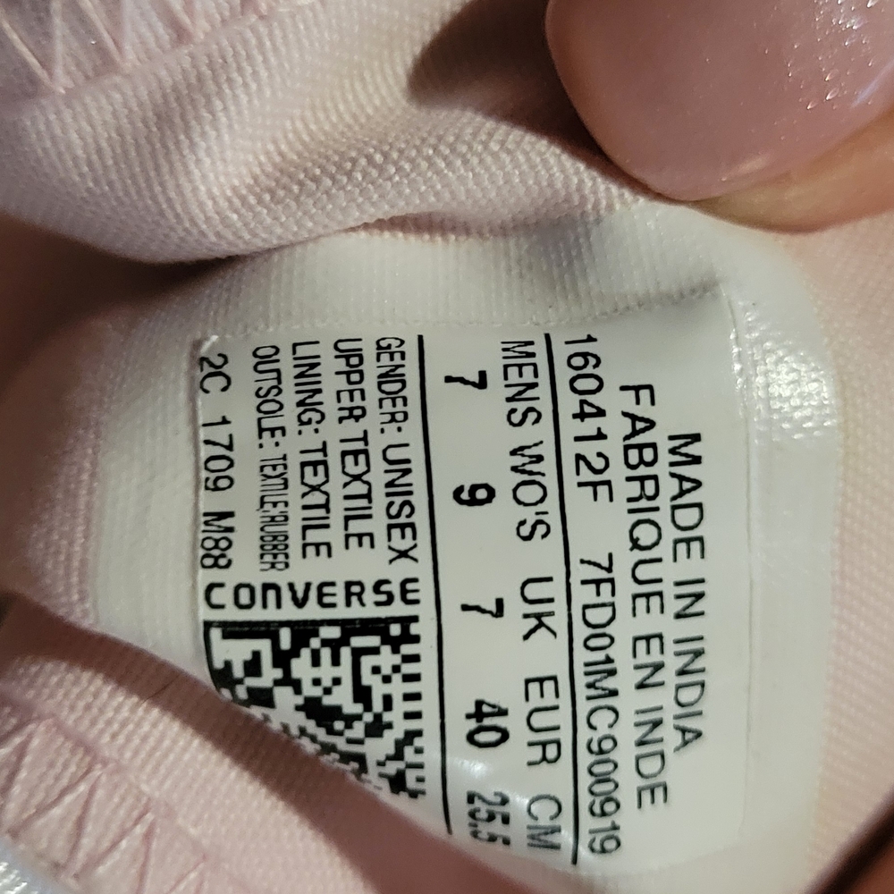 Converse Women's Pink Velvet Sneakers - Picture 5 of 6